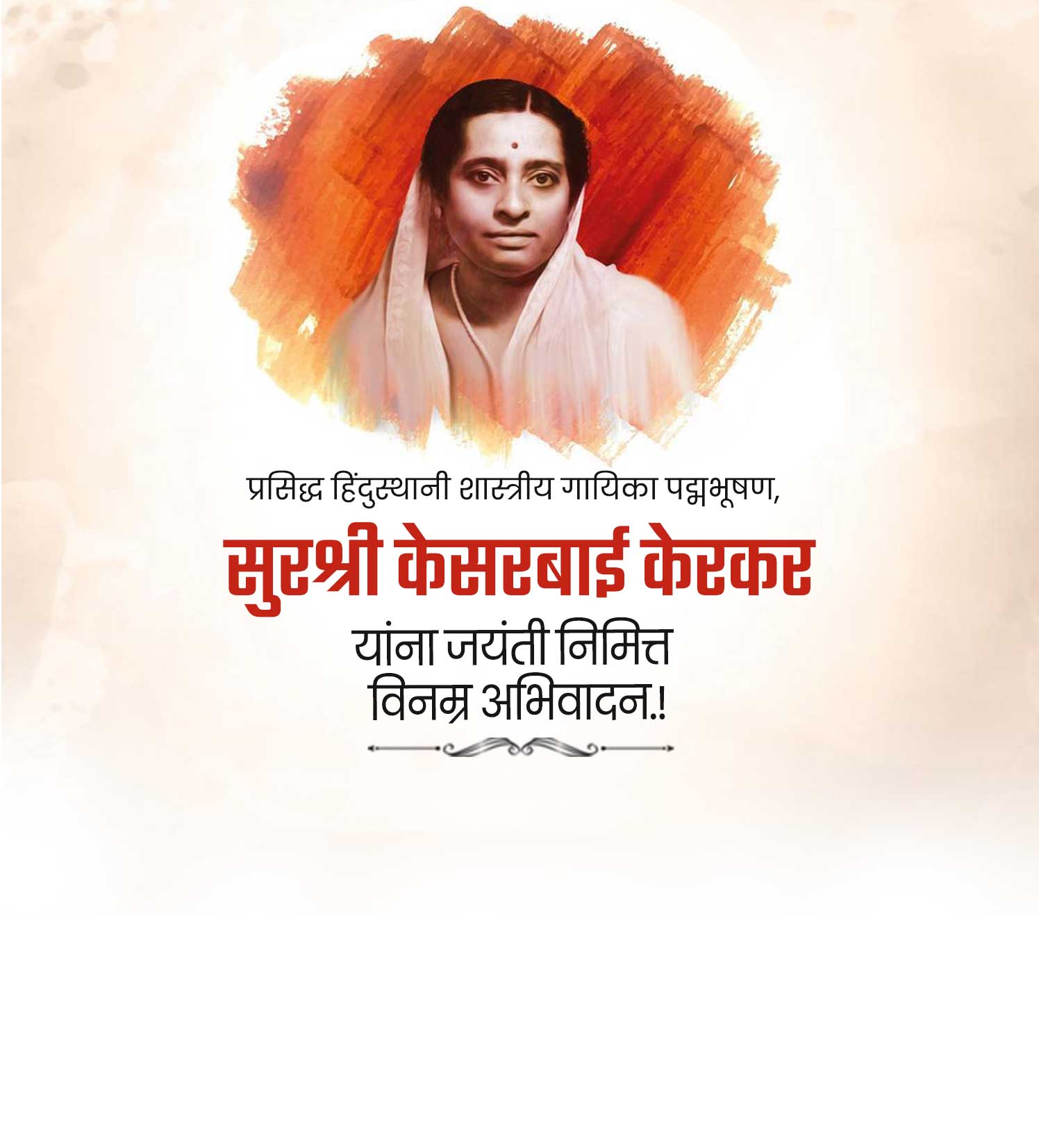 पद्मभूषन  केसरबाई केरकर जयंती